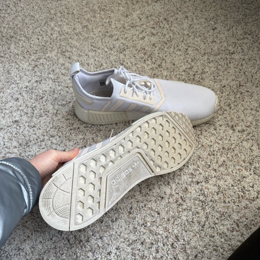 Adidas Cream and White NMD Sneakers Workout Running - Picture 6 of 7